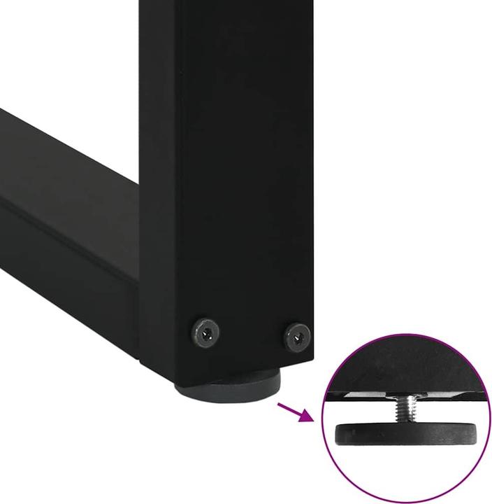 Immagine prodotto vidaXL Gambe del tavolino a U 2 pezzi nero 60x(72-73) cm gamba del tavolo in acciaio