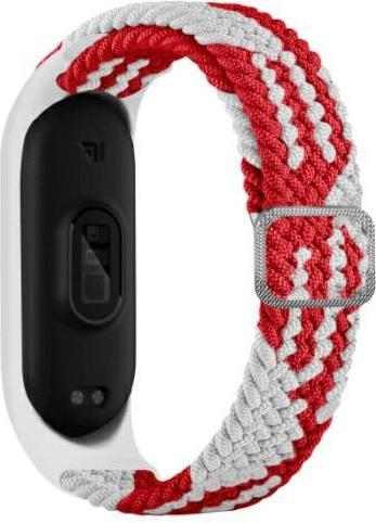 Actual product image Beline pasek Mi Band 765 Textile redwhite czerwonybialy (Fabric)