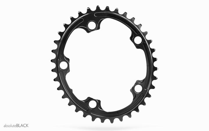 AbsoluteBlack aBLACK - ROAD - OVAL - 130BCD - 5 holes - 2X chainring - BLACK 39T (39)