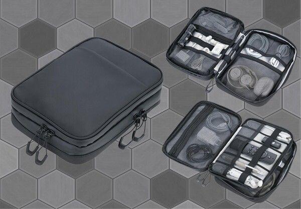 Actual product image Troika BUSINESS TECH POUCH 2 Pochette pour câbles, gris