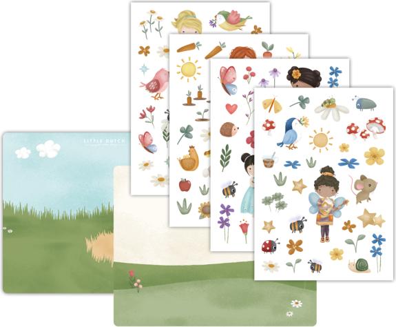 Actual product image Little Dutch Window stickers Pink and Friends