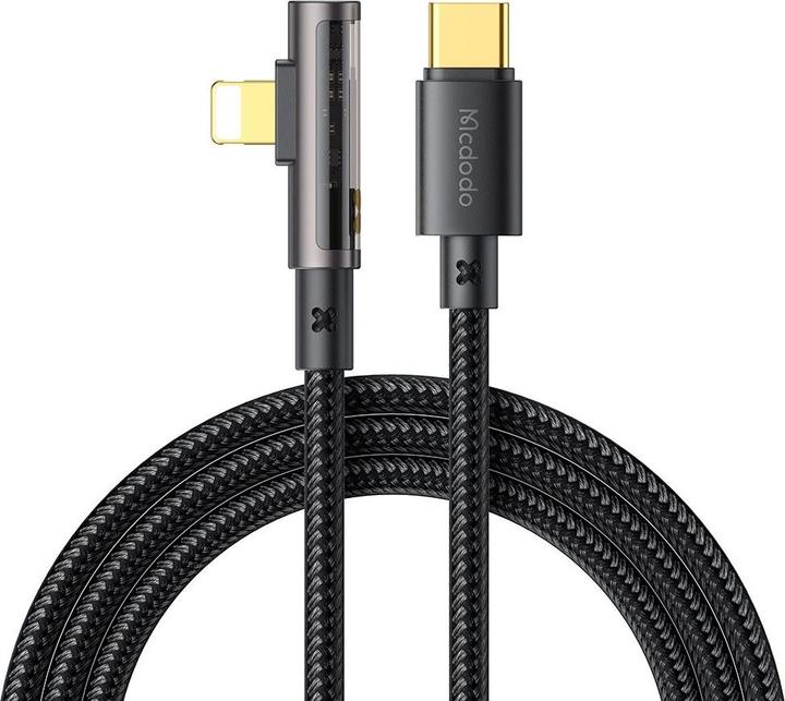 Mcdodo CA-3390 36W 1,2m cavo angolare da USB-C a Lightning (nero) (1.20 m, 36 W)