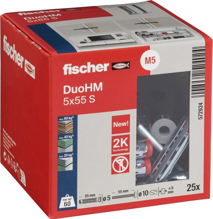 Produktbild Fischer DuoHM 5x55 S TX (25 Stk.)