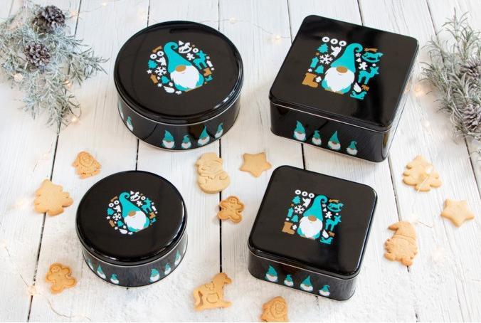 Immagine prodotto Städter Elfo di Natale in latta 16,5 x 16,5 cm / H 8 cm Colorato Qua