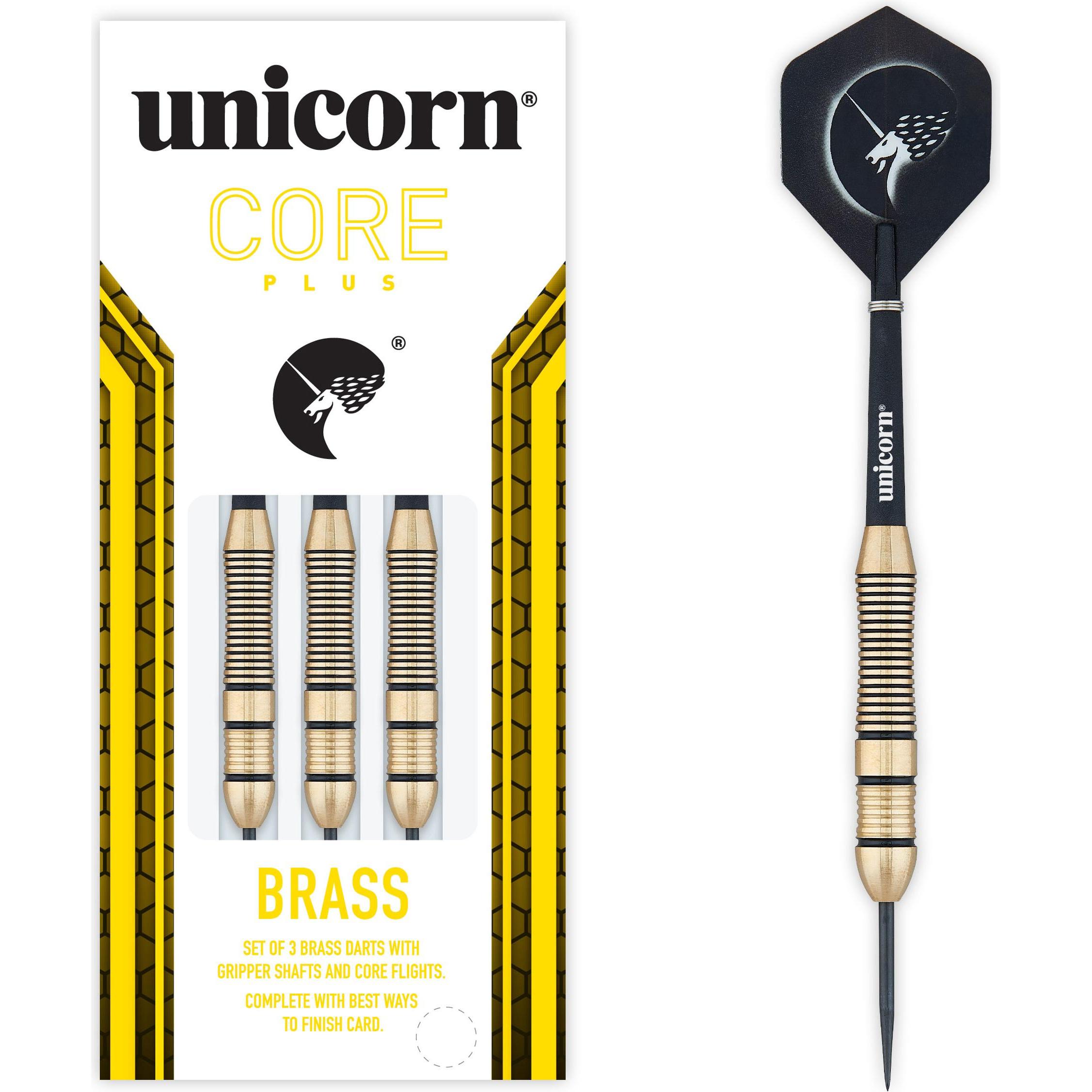 Unicorn Core Plus Brass Steel Darts 1 Satz (22 g)