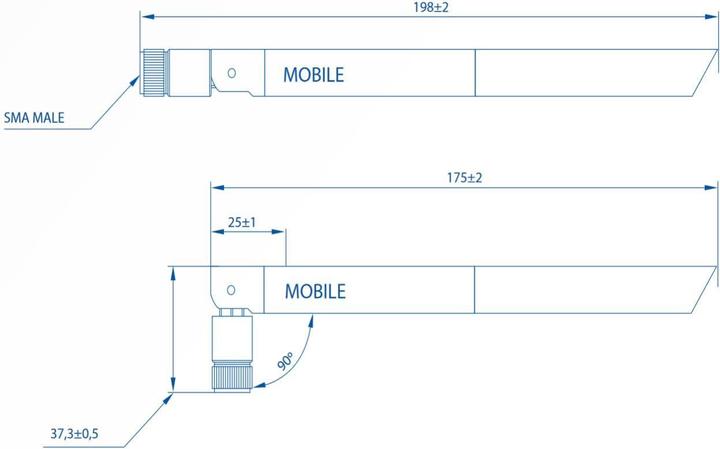 Produktbild Teltonika NETWORKS Antenne Mobile SMA, NETWORKS Antenne Mobile (3G, 4G, GSM, 2G)
