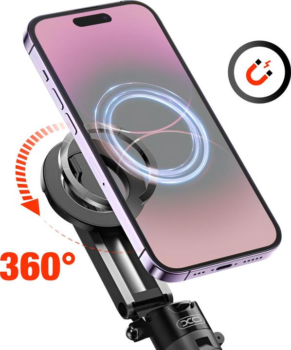 Produktbild xO selfie stick Bluetooth tripod SS22 black magnetic