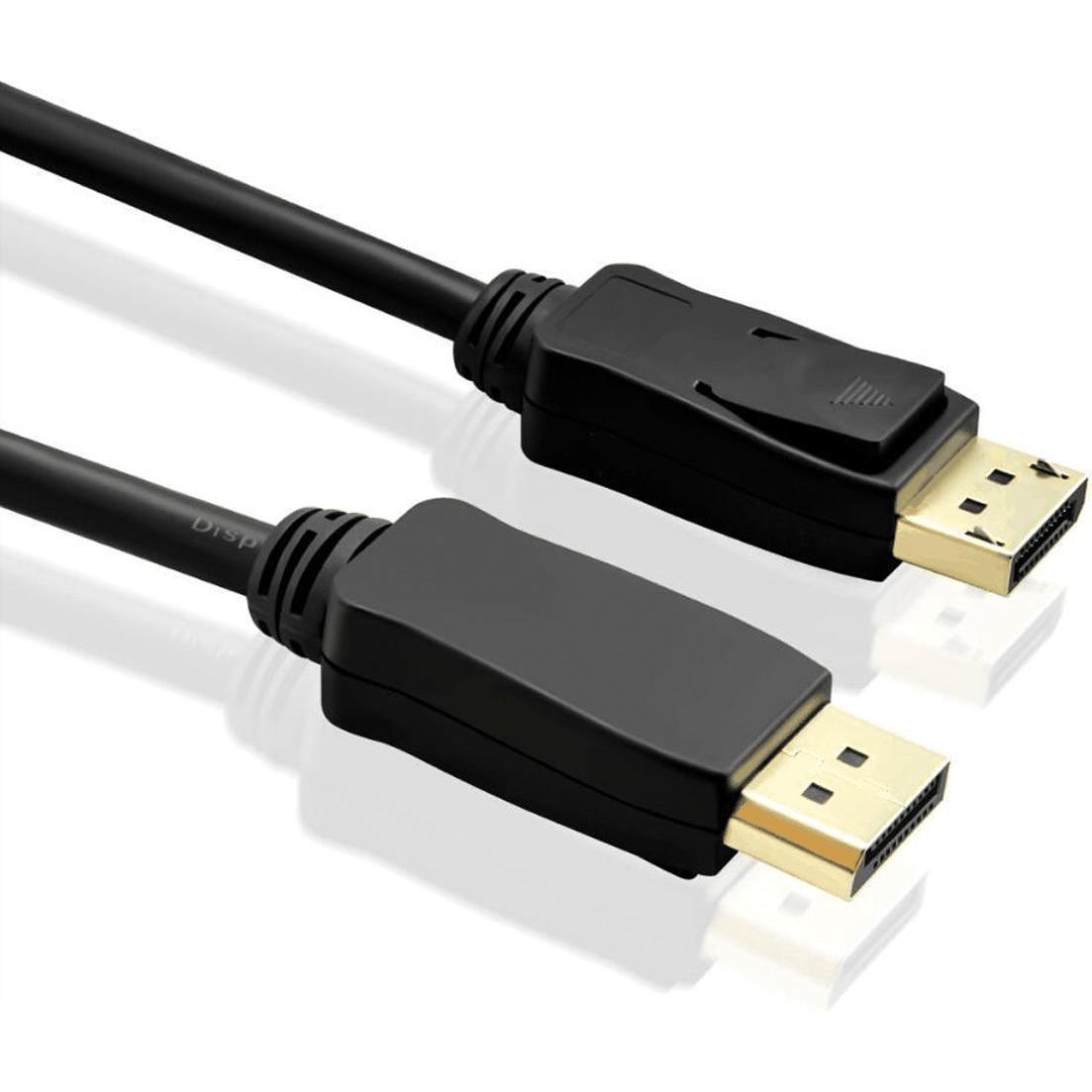 Secomp STANDARD DisplayPort Kabel, v1.4, DP ST - ST (2 m), Cavo video, Nero