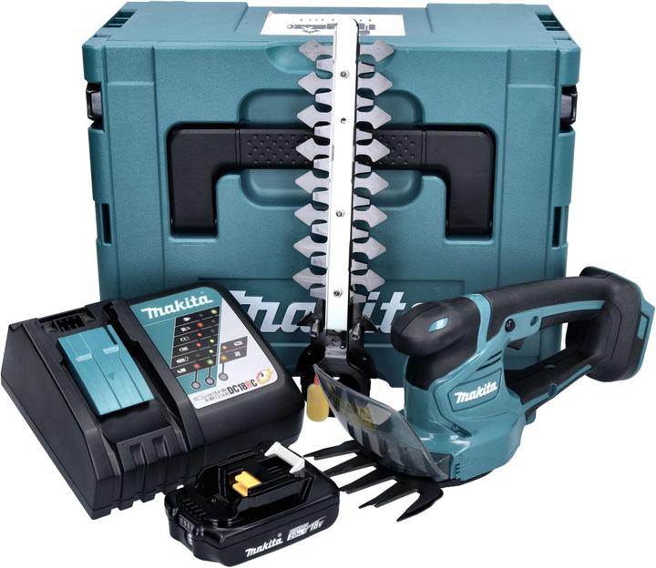 Produktbild Makita DUM 111 RA1XJ Akku Grasschere Strauchschere 18 V + 1x Akku 2,0 Ah + Ladegerät + Makpac