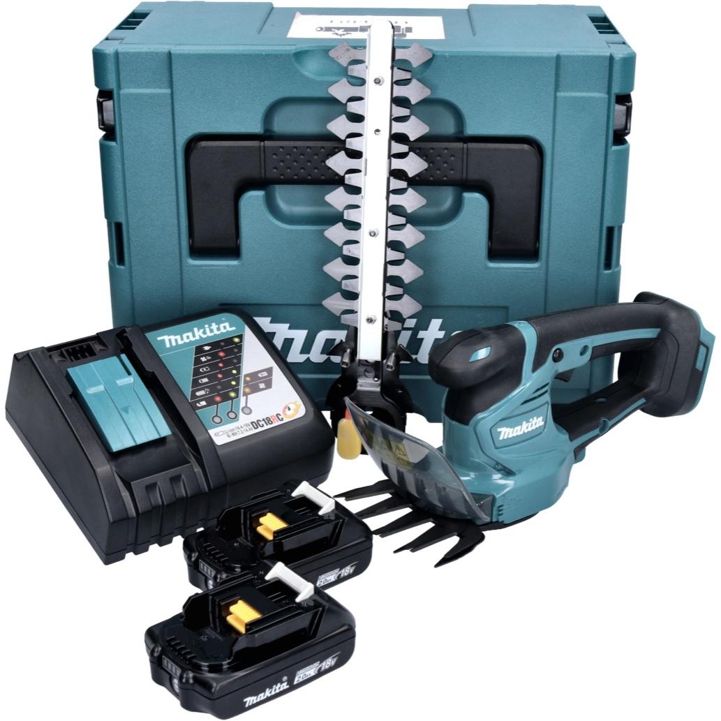 Thumbnail - Makita, Heckenschere, DUM 111 RAXJ Akku Grasschere Strauchschere 18 V + 2x Akku 2,0 Ah + Ladegerät + Makpac (Akkuheckens...