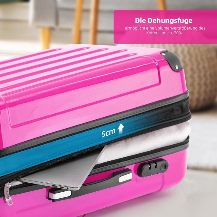 Produktbild Beibye Zwillingsrollen 2048 Hartschale Trolley, Pink, M (45 l)