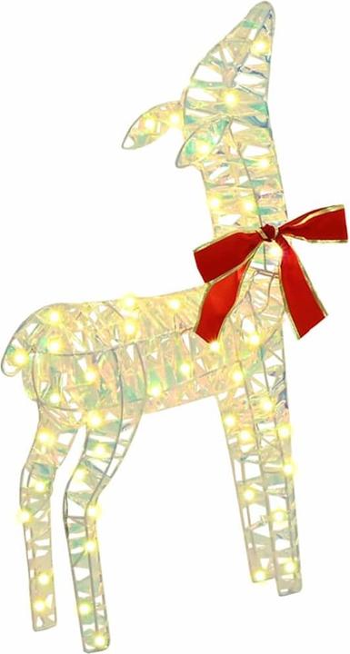 Image du produit vidaXL Famille de rennes 3 pcs Blanc chaud 128 cm PET