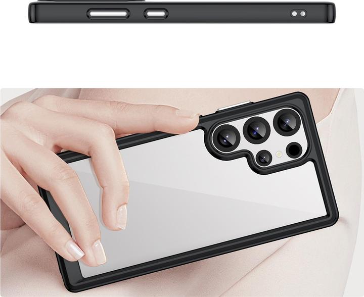 Produktbild Hurtel Outer Space Case Silikonhülle mit Gelrahmen für Samsung Galaxy S25 Ultra – Schwarz (Samsung Galaxy S25 Ultra)