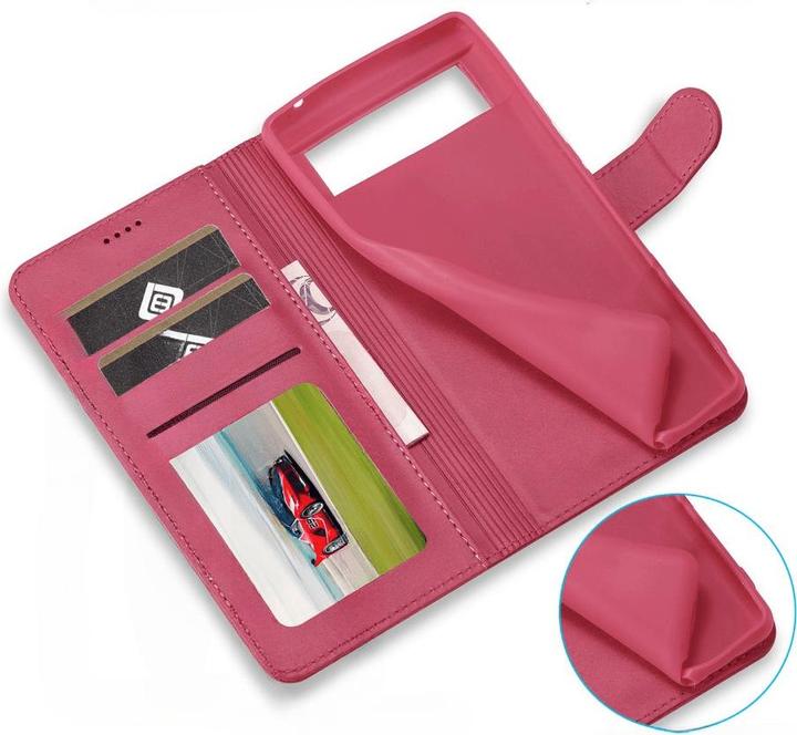 Produktbild LC.Imeeke Google Pixel 8 Pro - Leder Etui Hülle pink (Google Pixel 8 Pro)