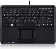 Image du produit Perixx PERIBOARD-510 H PLUS UK, Mini clavier USB, touchpad, hub, noir (ING. Int., Filaire)