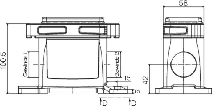 Produktbild Weidmüller Sockelgehäuse HDC IP68 06B SS (Gehäuse)