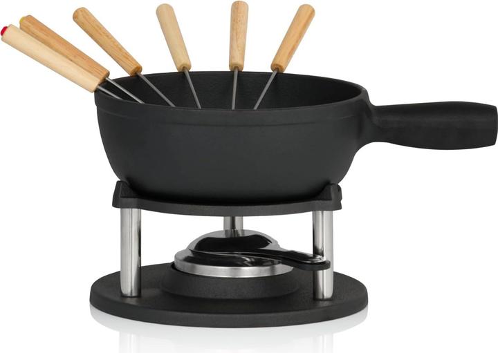 BBQ-Toro Gusseisen Fondue-Set (Fondue au chocolat, Fondue au fromage, Fondue chinoise)