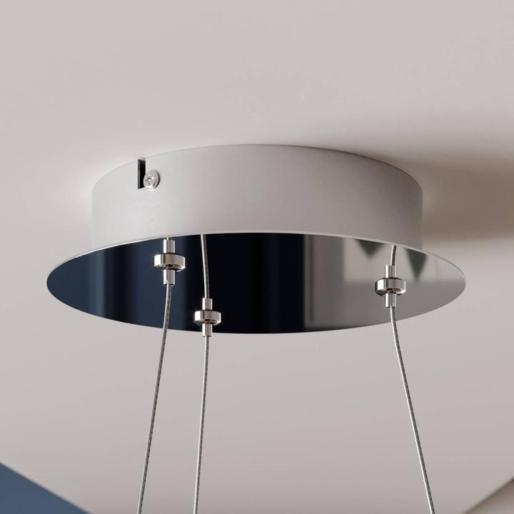 Image du produit Lucande Lyani Lampe à suspendre Ø50 Chrome/White (1800 lm)