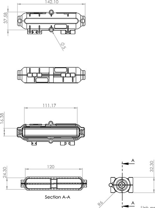 Actual product image LogiLink Protective box for cable connections and extensions, IP54, black (Network coupling)