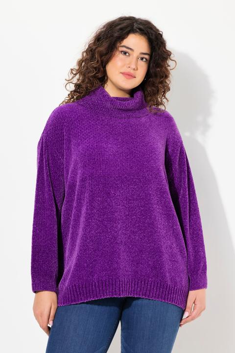 Produktbild Ulla Popken Chenille-Pullover, Oversized, Stehkragen, Langarm (46, 48)
