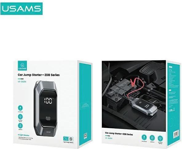 Actual product image Usams Urządzenie rozruchowe do samochodu z powerbankiem i funkcją latarki czarny/black ZB284ZDB01 (U (8000 mAh)
