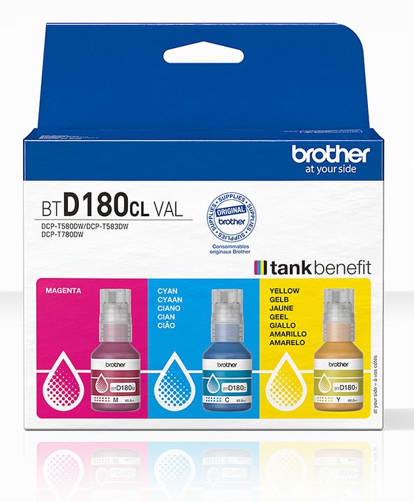 Actual product image Brother Bottle Value Pack C/M/Y (C, M, Y)