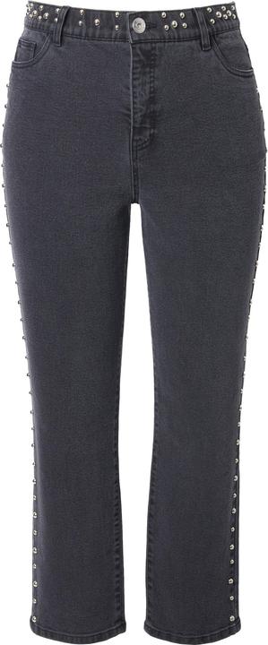 Immagine prodotto Studio Untold Mom jeans con rivetti decorativi, cinque tasche e cintura elastica (46)