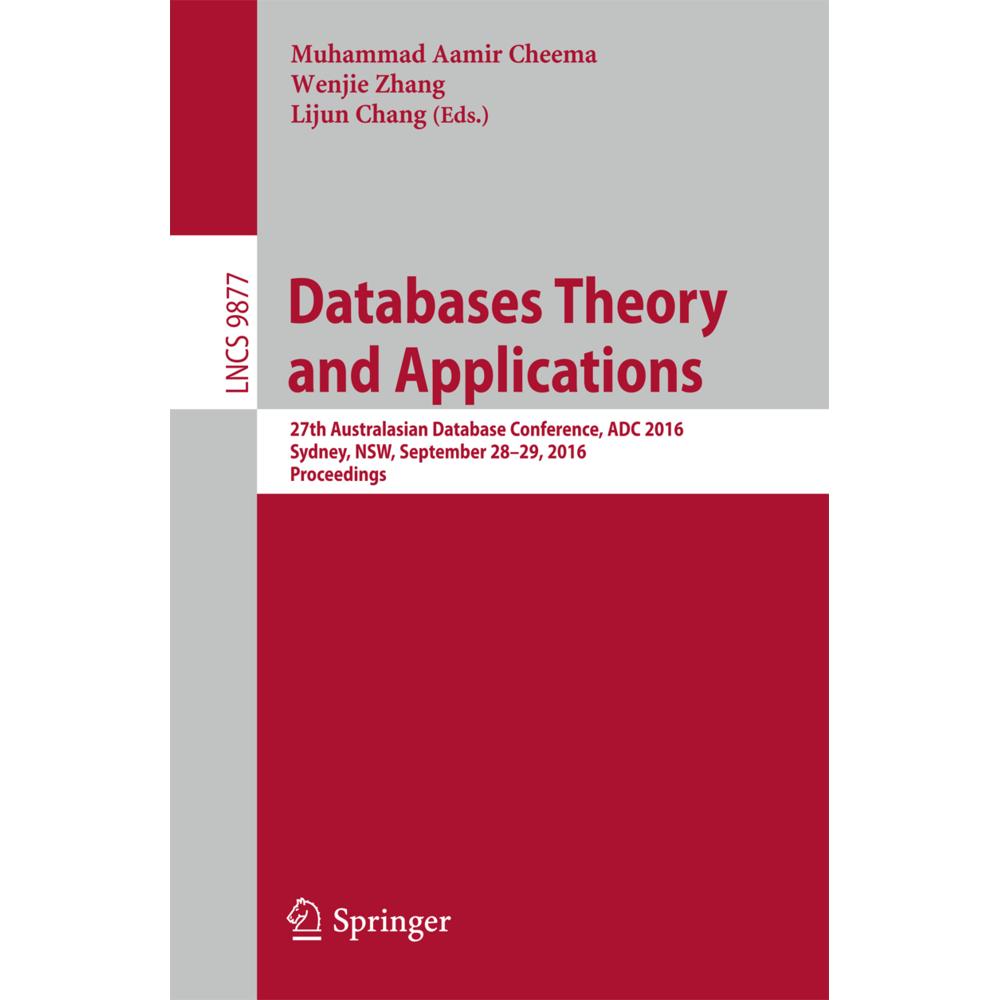 Databases Theory and Applications, Fachbücher von Wenjie Zhang, Muhammad Aamir Cheema, Lijun Chang