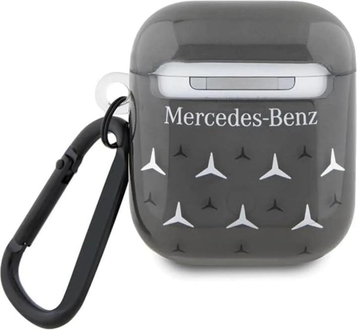 Actual product image Mercedes-Benz Mercedes MEA28DPMGS AirPods 1/2 cover czarny/black Large Star Pattern (Headphone sleeve)