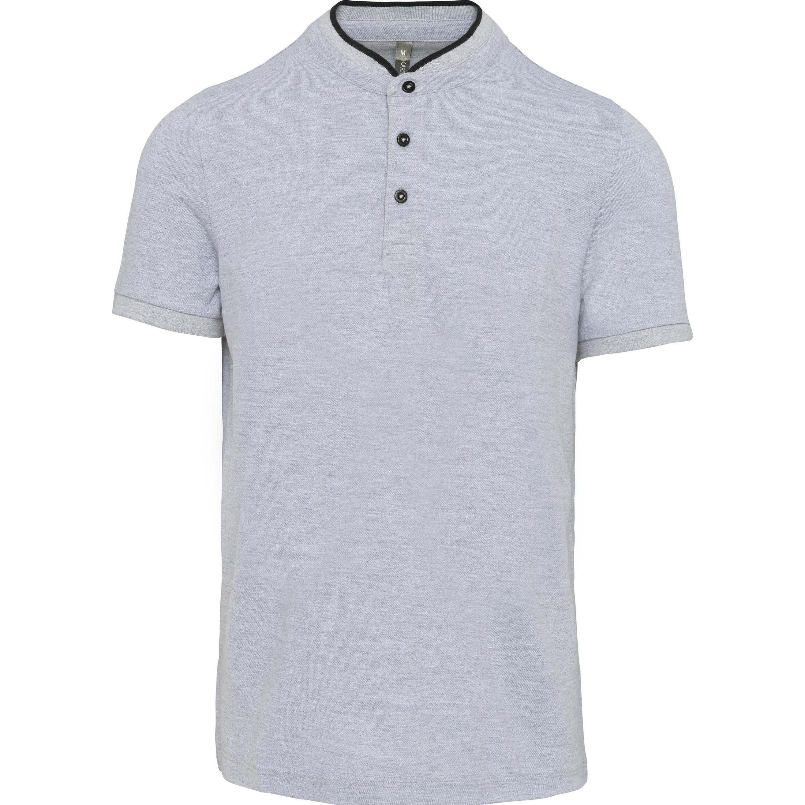 Thumbnail - Kariban, Herren, Shirt, Col Mao, Blau, (XL)