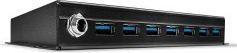 Actual product image Lindy USB 3.0 industrial hub 7 port, mettall housing (USB-B, 7 Ports)