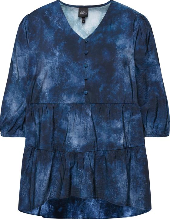 Produktbild Ulla Popken Bluse, Batikdruck, A-Linie, V-Ausschnitt, Langarm (42, 44)