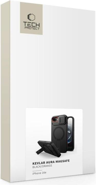 Produktbild Tech-Protect Kevlar Aura MagSafe Case für iPhone 16e - Schwarz (Apple iPhone 16e)