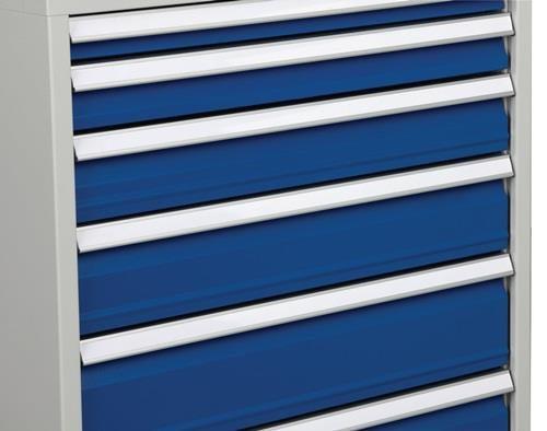 Produktbild HP Autozubehör Schubladenschrank H1019xB1005xT736mm lichtgrau/signalblau 8 Schubl. Vollauszug (100.50 cm, 101.90 cm)