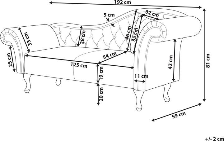 Produktbild Beliani Lattes (Recamiere)