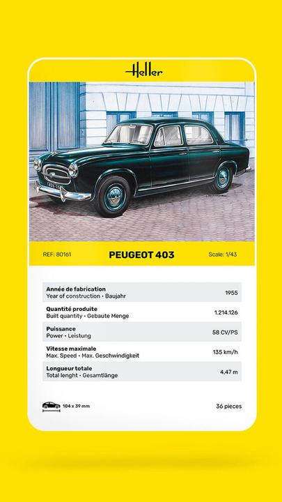 Actual product image Heller Peugeot 403