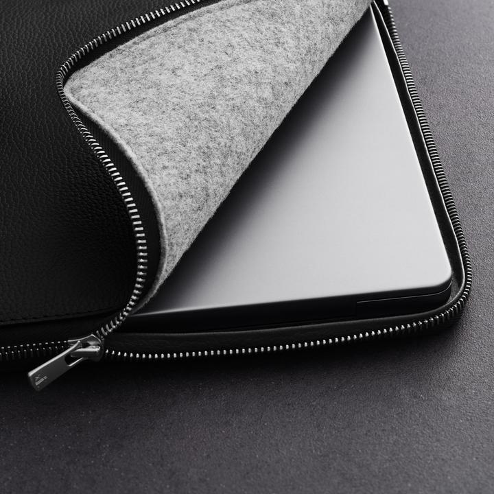 Produktbild Woolnut Leather Folio -suojatasku 16" MacBook Pro, musta (16", Apple)