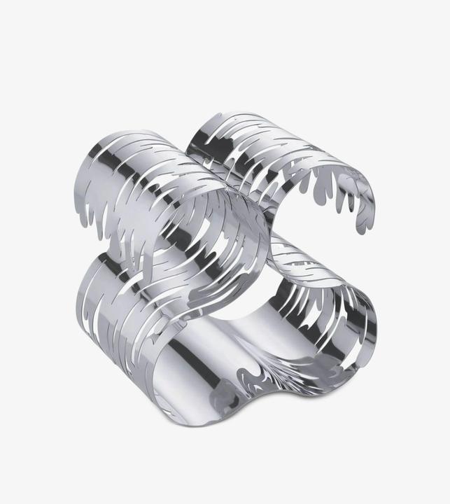 Actual product image Alessi Barkcellar Bottle Rack Silver Coloured (19 x 15 cm, 5 bottles)