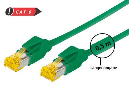 Image du produit Tecline Câble patch S/FTP, PiMF, Cat 6a, vert, 1,5 m Pour 10 Gigabit/s, sans halogène, avec câble Draka et (S/FTP, CAT6a, 1.50 m)