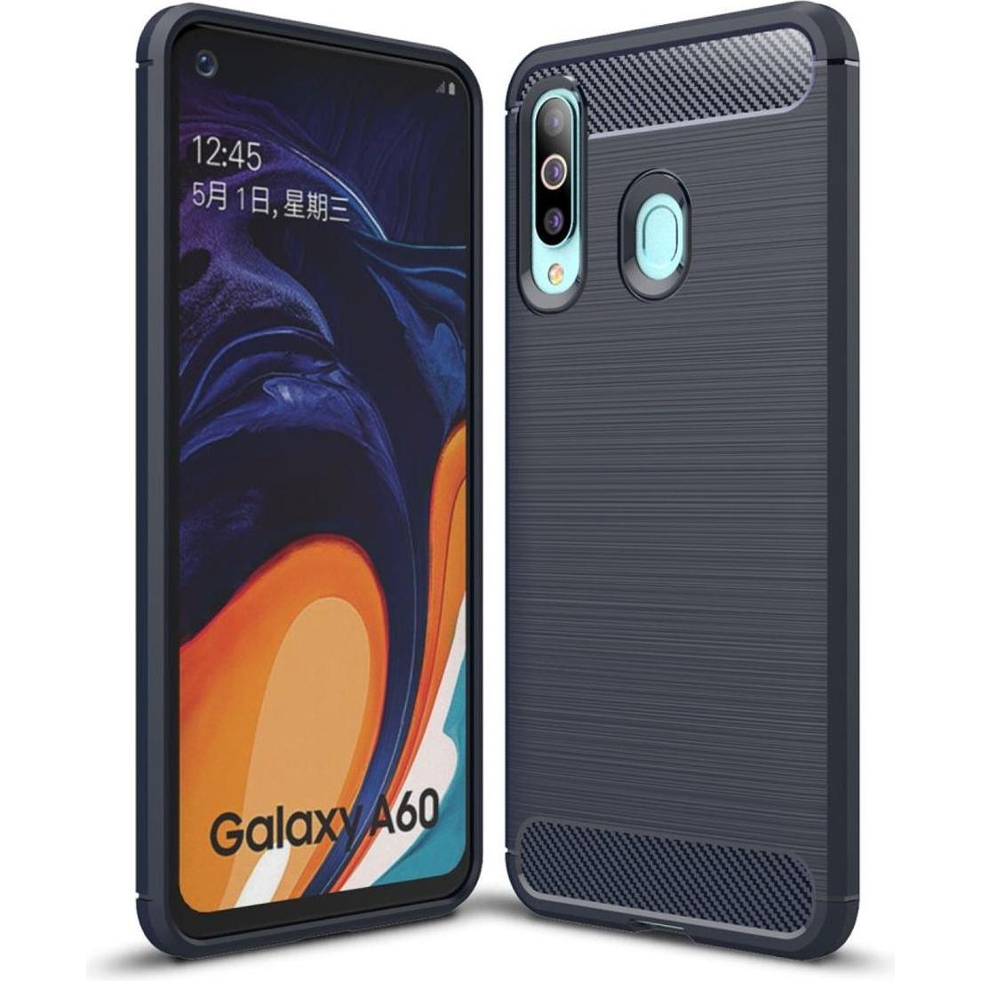 König Design Handyhülle für Samsung Galaxy A60 Schutzcase Backcover Bumper Etuis Rahmen Blau (Samsung Galaxy A60), Smart...