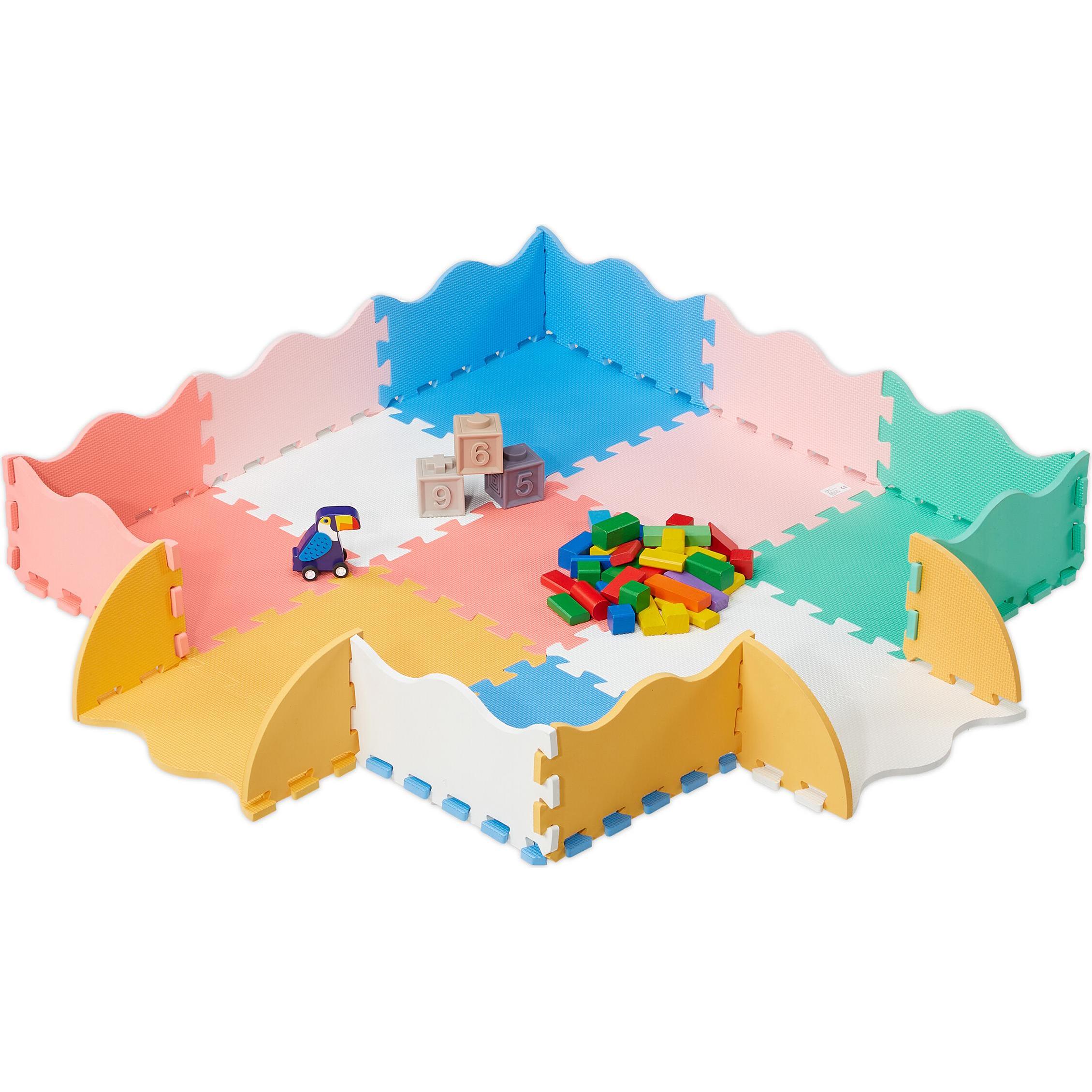 Relaxdays, Spielteppich + Spielmatte, 25x Puzzlematte (30 x 30 x 1 cm)