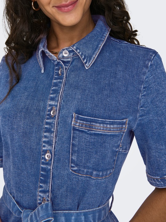 Produktbild Only Locker geschnitten Rundhals Kurzes Kleid Jeanskleid (XS)