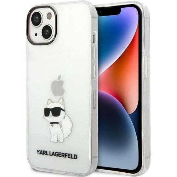Karl Lagerfeld KLHCP14MHNCHTCT iPhone 14 Plus 6,7" transparent hardcase Ikonik Choupette (Apple iPhone 14 Plus), Smartph...