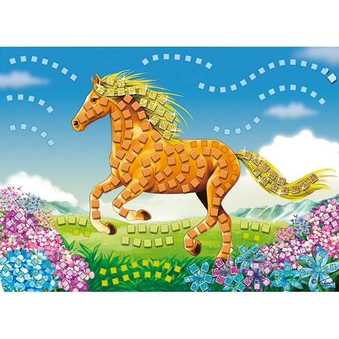 Besttoy Glitzermosaik Bastelset - Pferd rennend