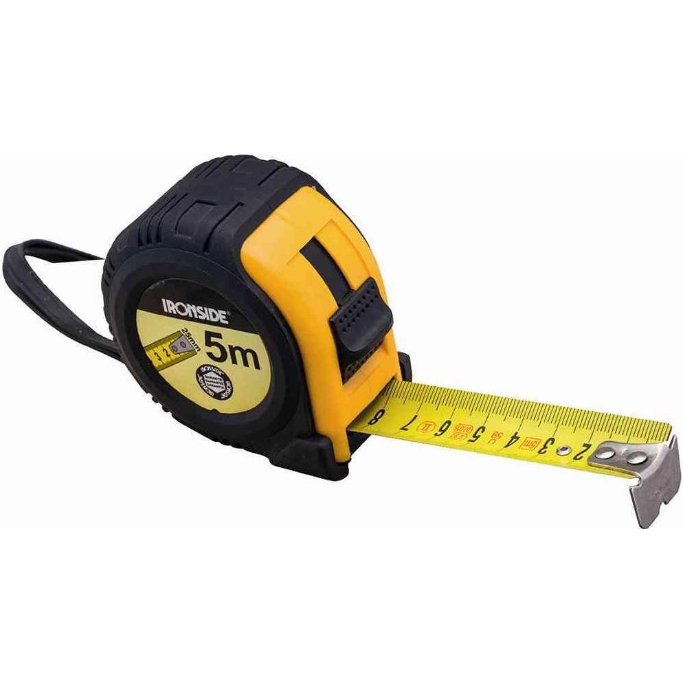 Thumbnail - Ironside, Längenmesswerkzeug, 150212 Rollbandmass mit Stop 5 m 25mm Band gummiert (M)