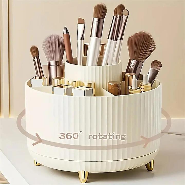 Immagine prodotto Alopini 360 ° drehbarer Make-up-Organizer - 1 Stück Kosmetikaufbewahrung aus Kunststoff mit 5 Fächern -