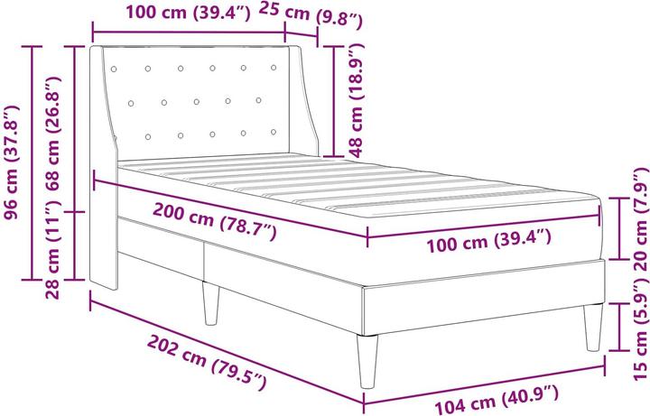 Image du produit vidaXL Bettrahmen (100 x 200 cm)