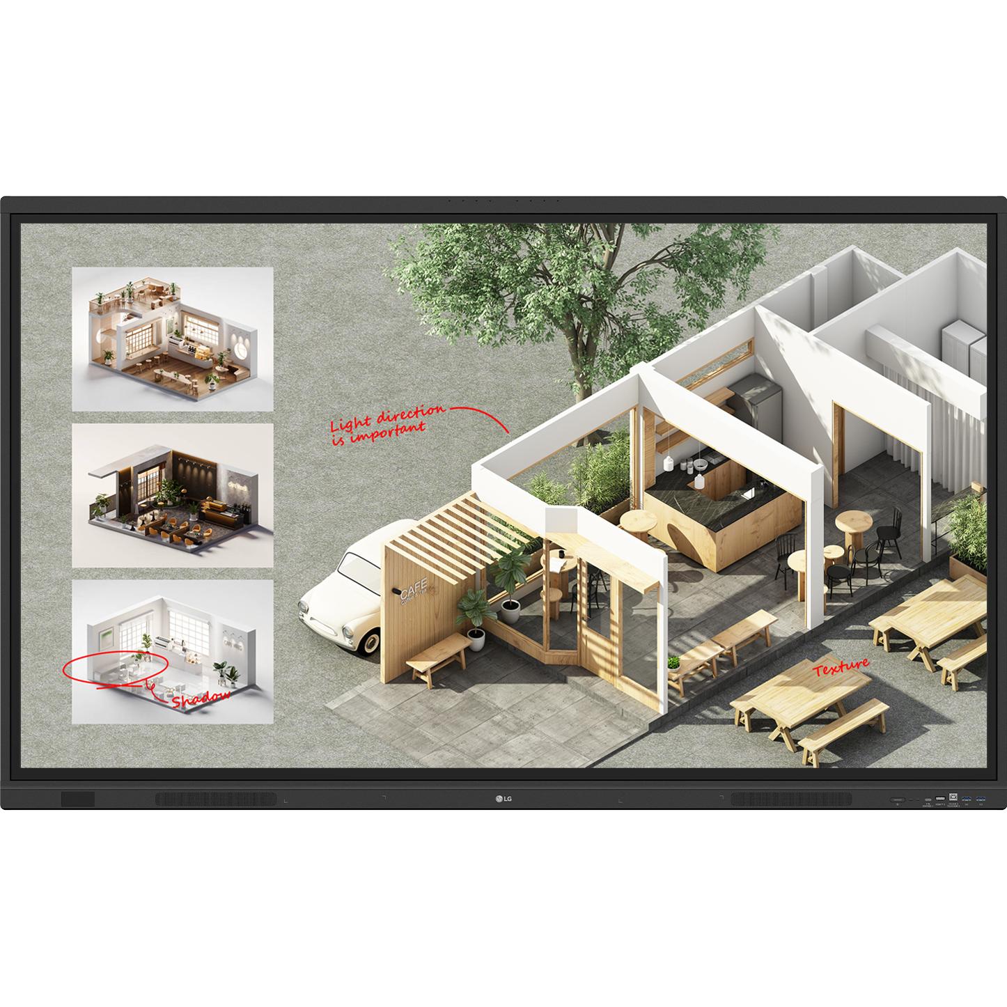 LG Prof. Display 86TR3DQ-B (3840 x 2160 Pixel, 86"), Digital Signage, Schwarz