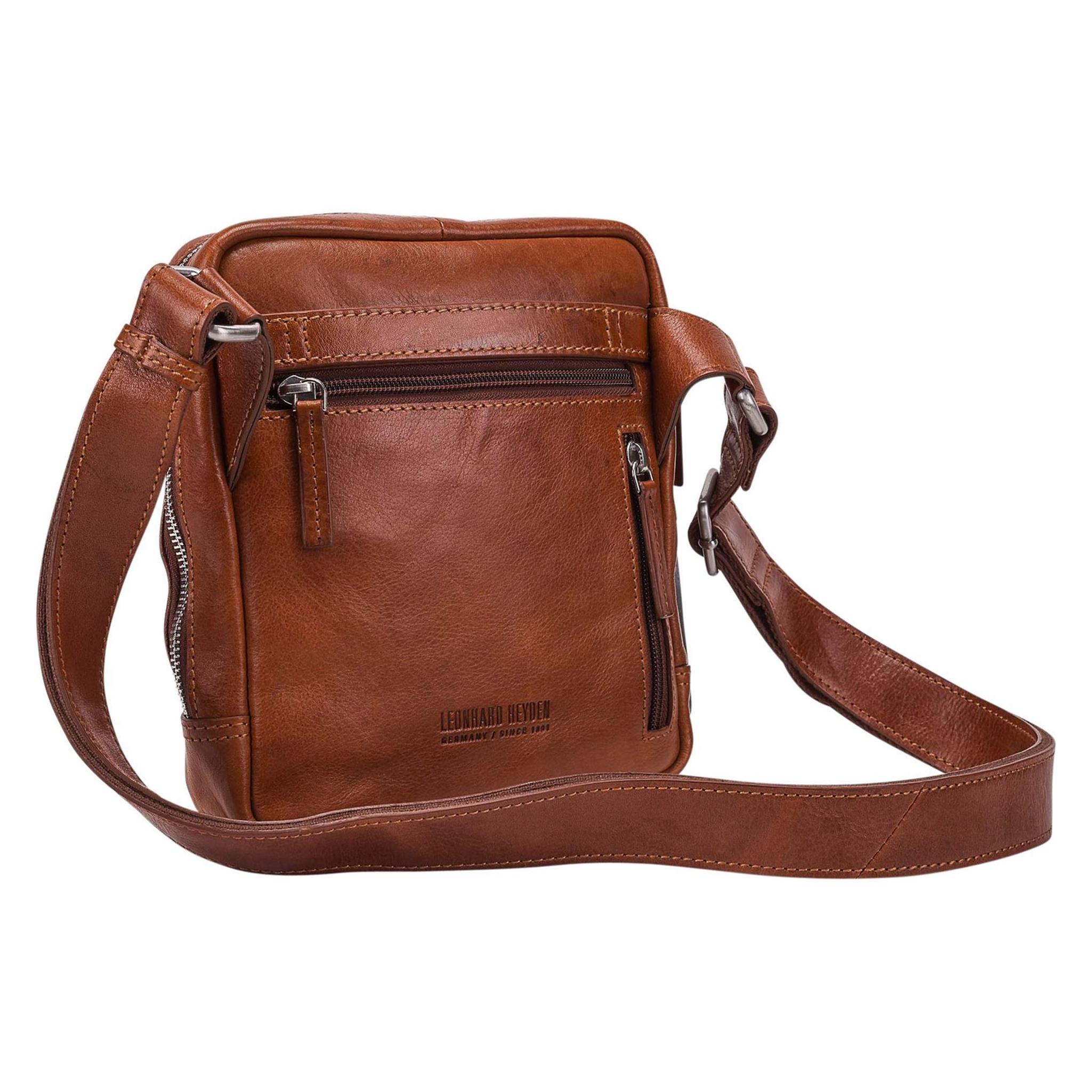 Leonhard Heyden, Herren, Handtasche, Ledertasche - Umhängetasche " Cambridge " S, Braun