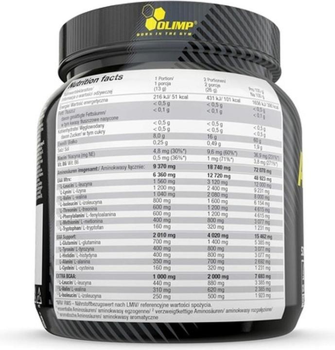 Nährwerte und Zutaten Olimp Sport Nutrition Olimp Amino EAA Xplode Powder (520g Dose) (1 Stk., 520 g)